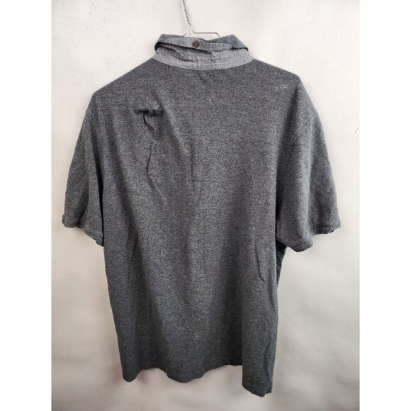 Ted Baker Mens Polo Shirt Size XL Heather Gray Short Sleeve Preppy Casual - Picture 7 of 8